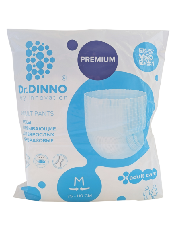 Трусы впитывающие для взрослых одноразовые Dr.DINNO Premium M (2 шт.)