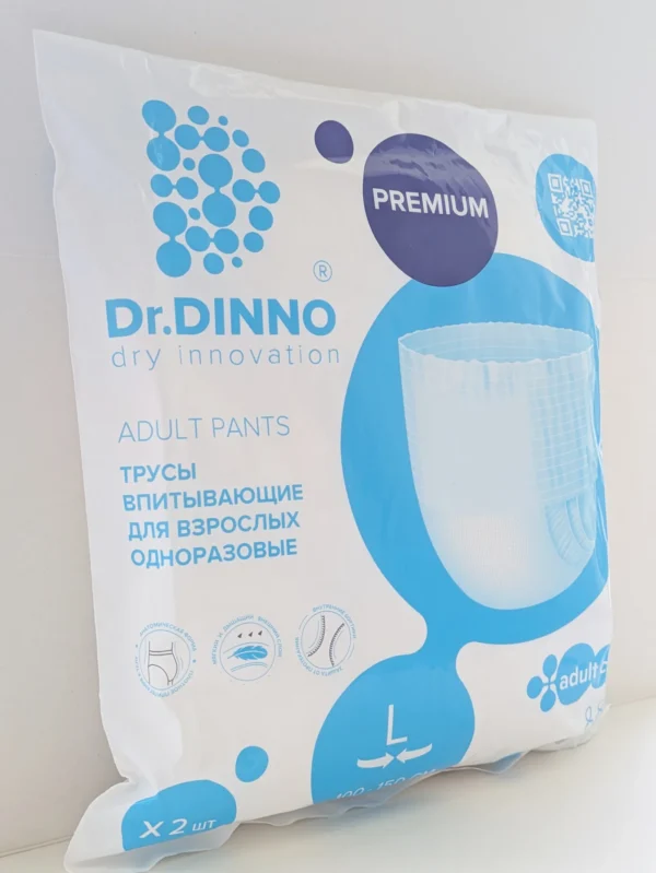 Трусы впитывающие для взрослых одноразовые Dr.DINNO Premium L (2 шт.)