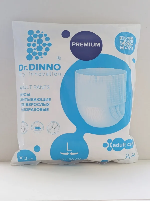 Трусы впитывающие для взрослых одноразовые Dr.DINNO Premium L (2 шт.)