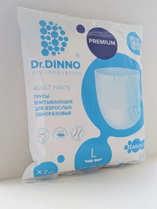 Трусы впитывающие для взрослых одноразовые <span>Dr.DINNO Premium L</span> (2 шт.)