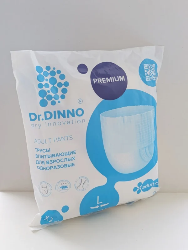 Трусы впитывающие для взрослых одноразовые <span>Dr.DINNO Premium L</span> (2 шт.)
