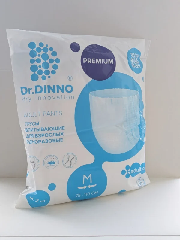 Трусы впитывающие для взрослых одноразовые Dr.DINNO Premium M (2 шт.)