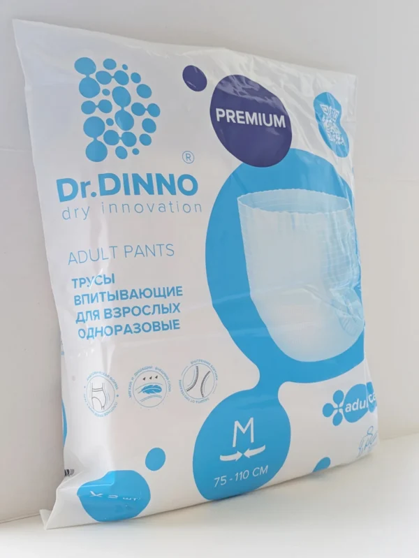 Трусы впитывающие для взрослых одноразовые <span>Dr.DINNO Premium M</span> (2 шт.)