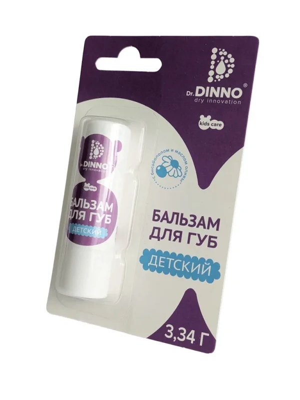 Children’s lip balm with bisabolol and olive oil Dr. Dinno
